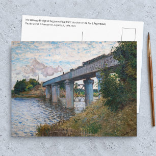 Claude Monet - Die Eisenbahnbrücke in Argenteuil Postkarte