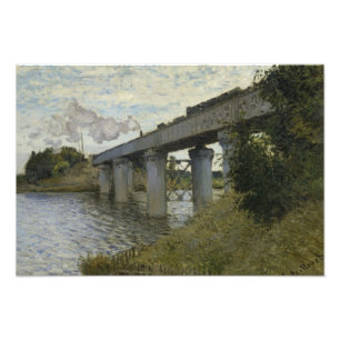 Claude Monet - Die Eisenbahnbrücke in Argentinien Fotodruck