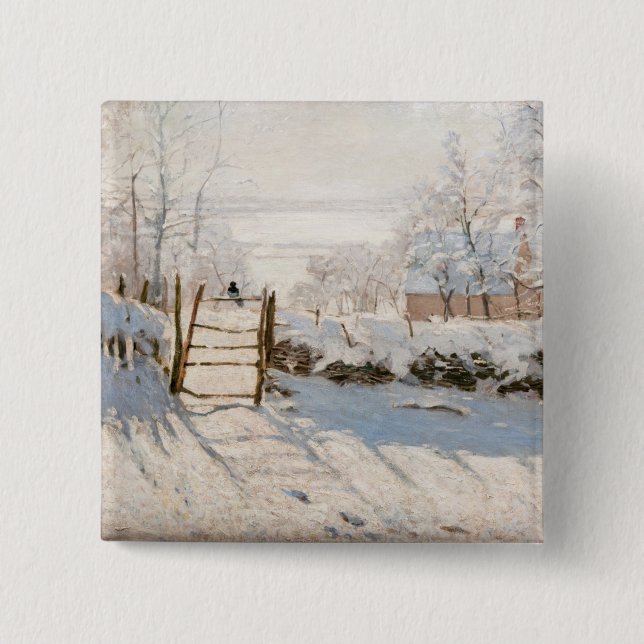 Claude Monet - Die Elster Button (Vorderseite)