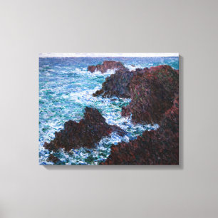 Claude Monet - Die Felsen an der Wilden Küste von Leinwanddruck