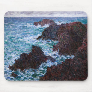 Claude Monet - Die Felsen an der Wilden Küste von  Mousepad