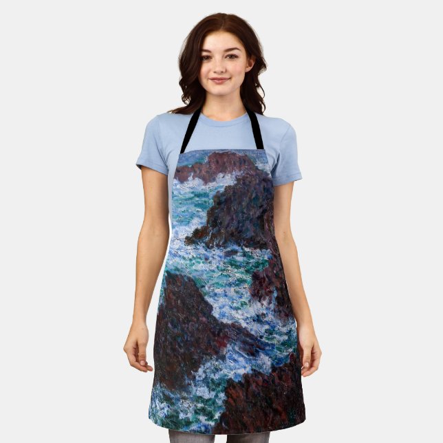 Claude Monet - Die Felsen an der Wilden Küste von  Schürze (Getragen)