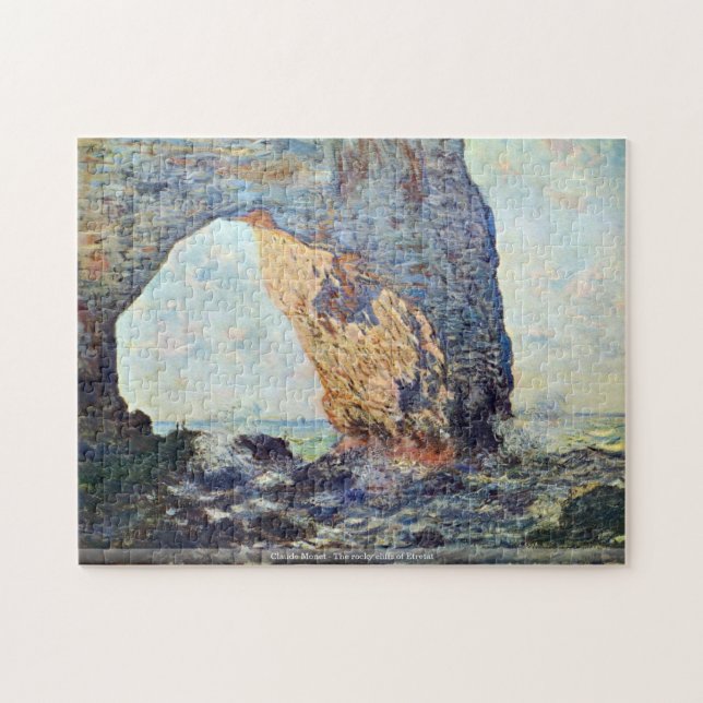 Claude Monet - die felsigen Klippen von Etretat Puzzle (Horizontal)