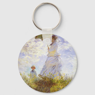 Claude Monet - die Frau mit dem Sonnenschirm Schlüsselanhänger