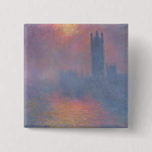 Claude Monet   die Häuser des Parlaments, London Button