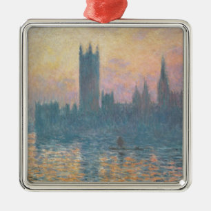 Claude Monet die Häuser des Parlaments, Silbernes Ornament
