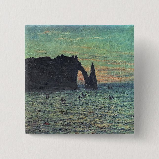 Claude Monet | die hohle Nadel bei Etretat, 1883 Button (Vorderseite)