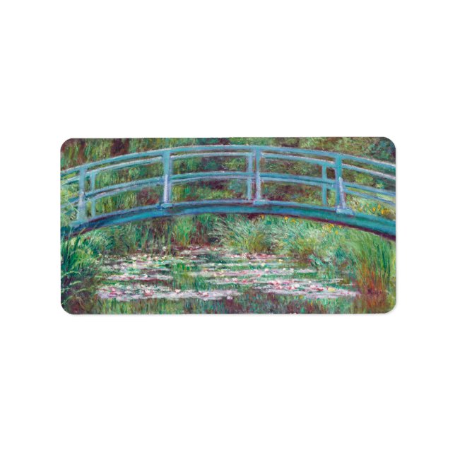 Claude Monet Die japanische Brücke Adressaufkleber (Vorne)