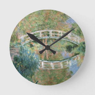 Claude Monet   Die japanische Brücke, Giverny Runde Wanduhr