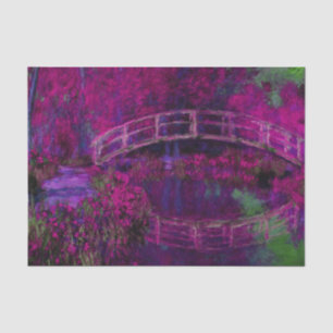Claude Monet Die japanische Brücke lila Seidenpapier