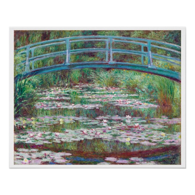 Claude Monet Die japanische Brücke Poster (Vorderseite)