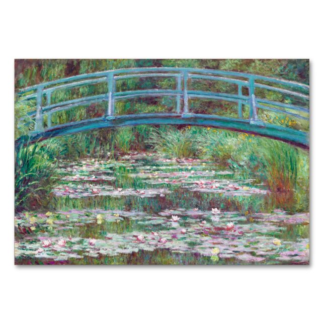 Claude Monet Die japanische Brücke Tischnummer (Vorderseite)
