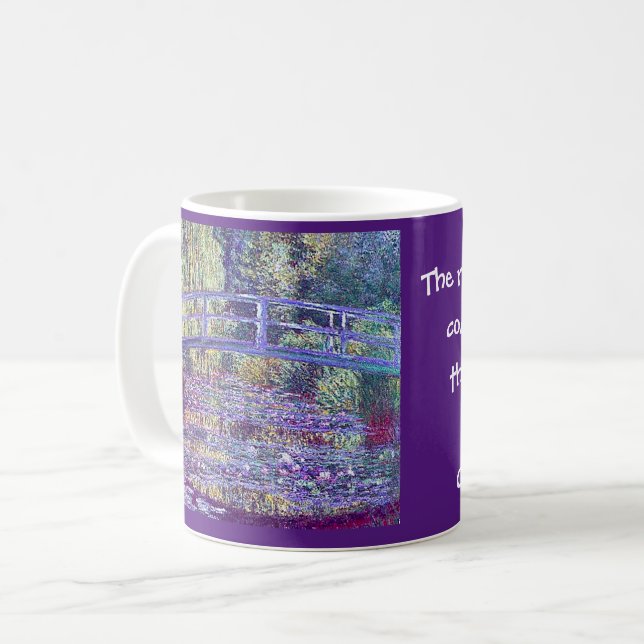 Claude Monet, Die japanische Brücke, Zitat Kaffeetasse (Vorderseite Links)