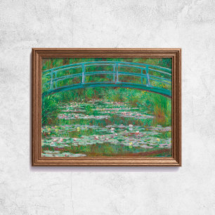 Claude Monet Die japanische Fußbrücke Alte Kunst Poster