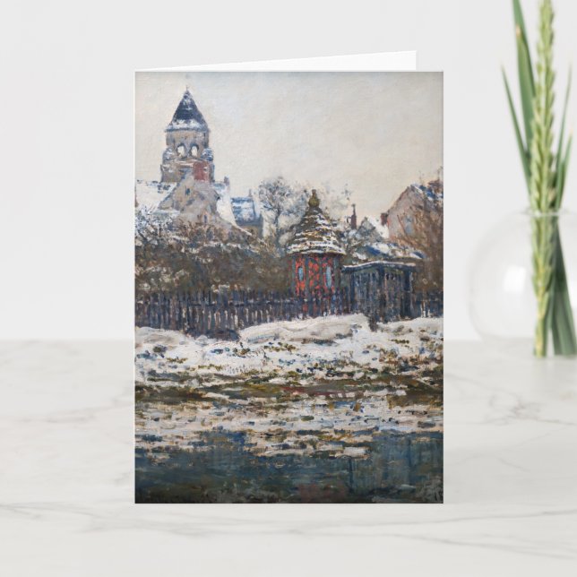 Claude Monet - Die Kirche in Vetheuil Karte (Vorderseite)