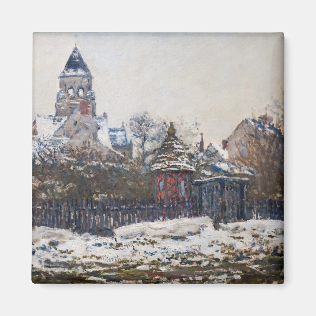 Claude Monet - Die Kirche in Vetheuil Magnet (Vorne)
