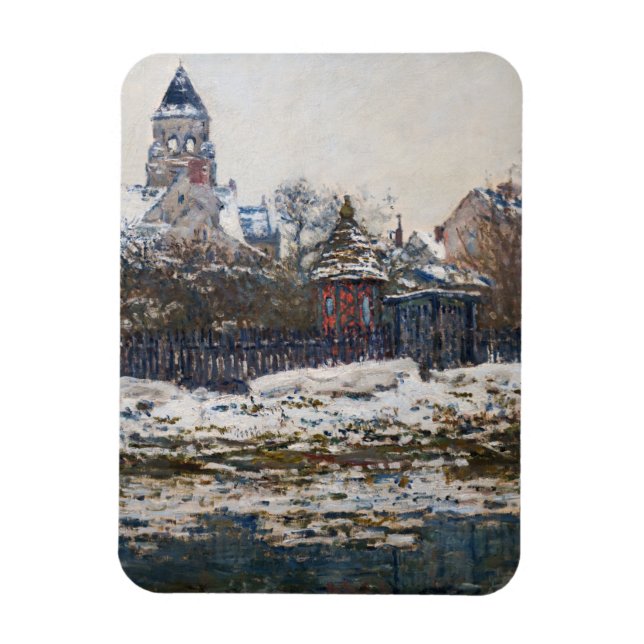 Claude Monet - Die Kirche in Vetheuil Magnet (Vertikal)