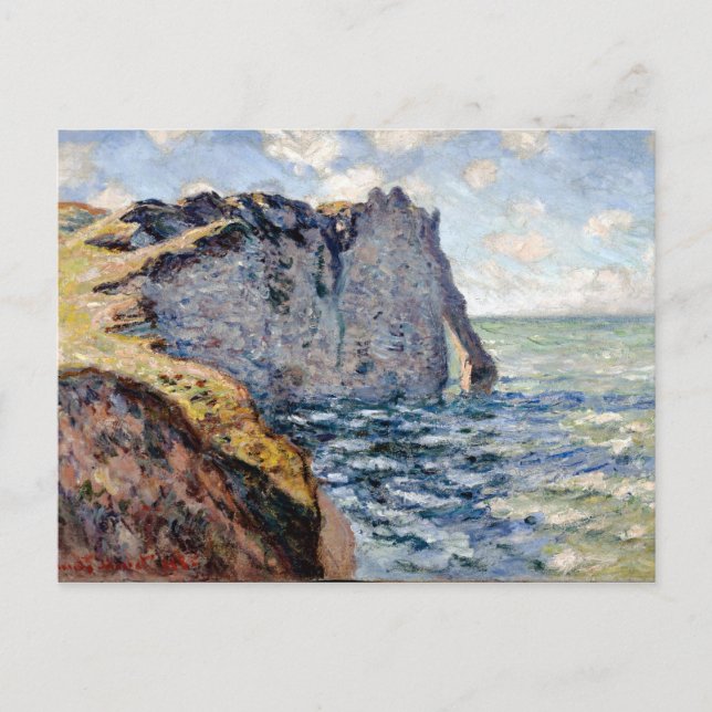Claude Monet Die Klippe des Avals, Etrétat Postkarte (Vorderseite)