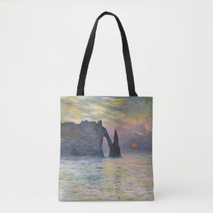 Claude Monet - Die Klippe, Etretat, Sonnenuntergan