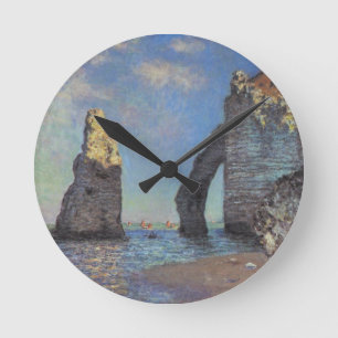Claude Monet die Klippen an den Etretat Schicksals Runde Wanduhr