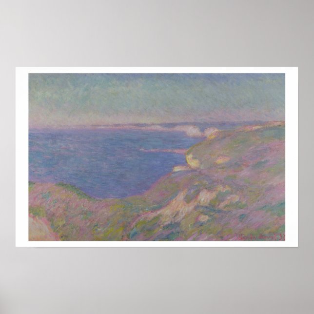 Claude Monet | Die Klippen bei Dieppe Poster (Vorne)