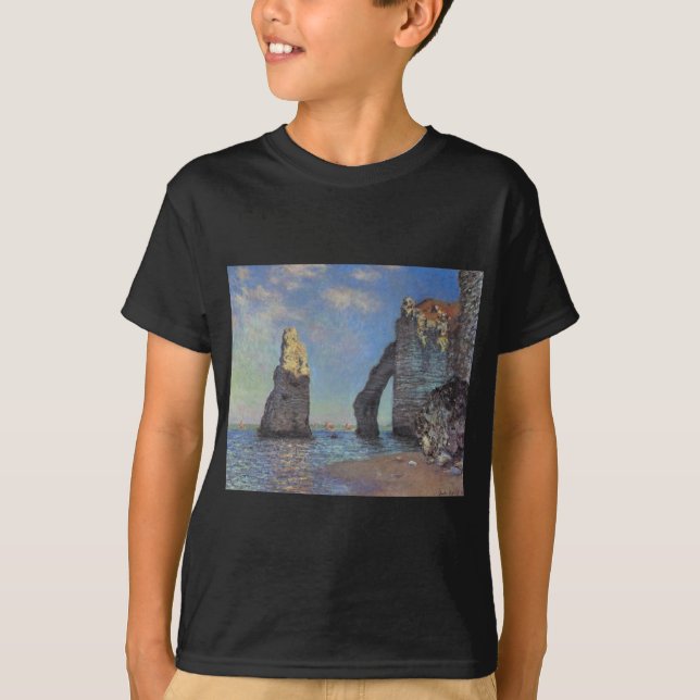 Claude Monet - die Klippen bei Etretat 1885 T-Shirt (Vorderseite)