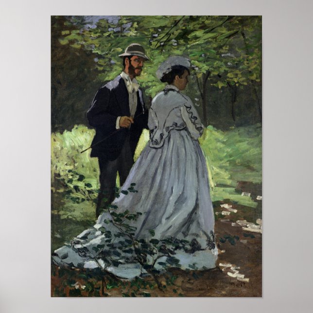 Claude Monet | Die Promenade, Bazille, Camille Poster (Vorne)