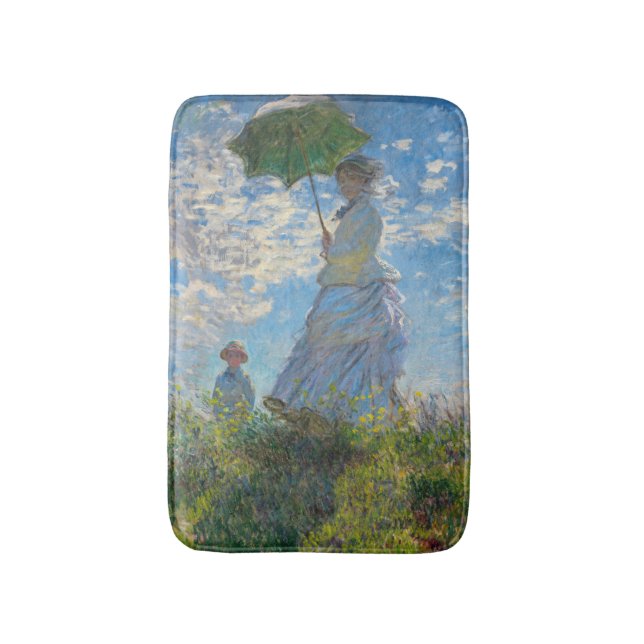 Claude Monet - Die Promenade, Frau mit Sonnenschir Badematte (Vorderseite Vertikal)