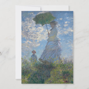Claude Monet - Die Promenade, Frau mit Sonnenschir Dankeskarte