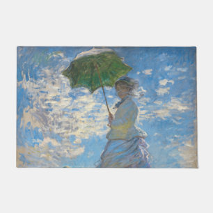 Claude Monet - Die Promenade, Frau mit Sonnenschir Fußmatte