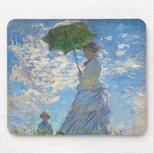 Claude Monet - Die Promenade, Frau mit Sonnenschir Mousepad