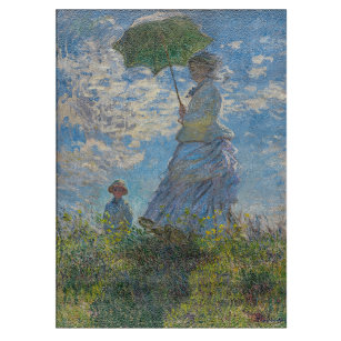 Claude Monet - Die Promenade, Frau mit Sonnenschir Schneidebrett