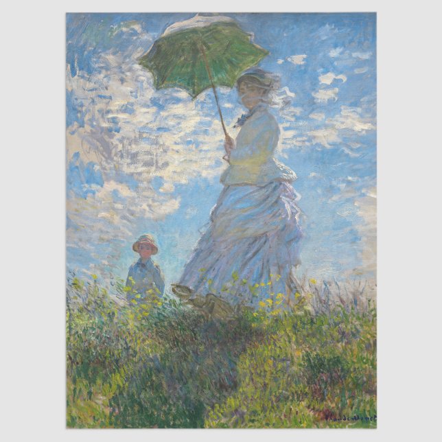 Claude Monet - Die Promenade, Frau mit Sonnenschir Seidenpapier (Von Creator hochgeladen)