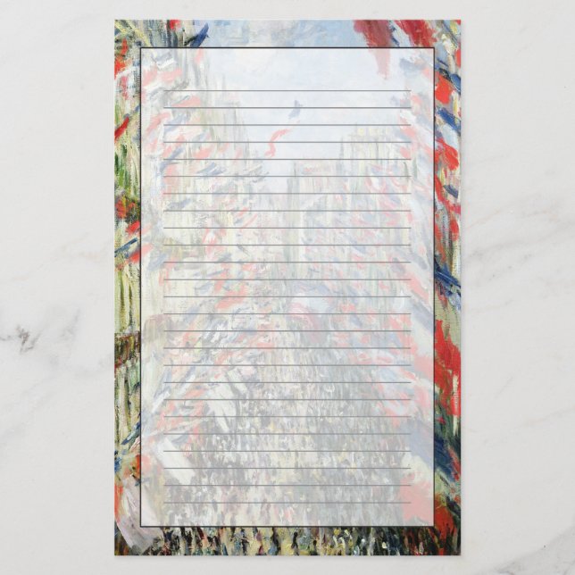 Claude Monet | die Rue Montorgueil, Paris Briefpapier (Vorderseite)