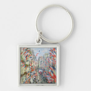 Claude Monet   die Rue Montorgueil, Paris Schlüsselanhänger