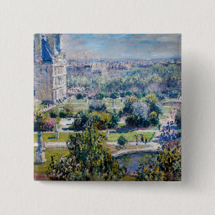 Claude Monet - Die Tuileries Gärten Button