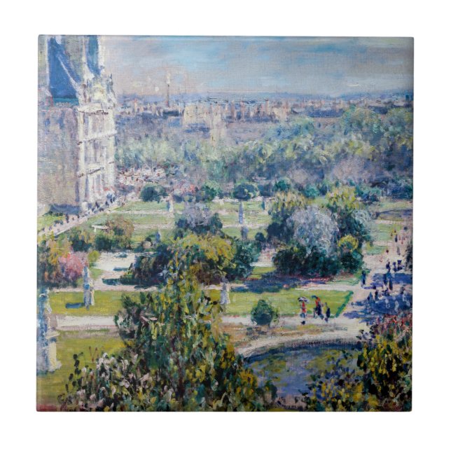 Claude Monet - Die Tuileries Gärten Fliese (Vorderseite)