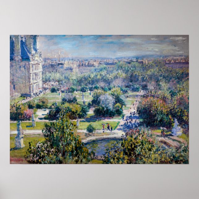 Claude Monet - Die Tuileries Gärten Poster (Vorne)