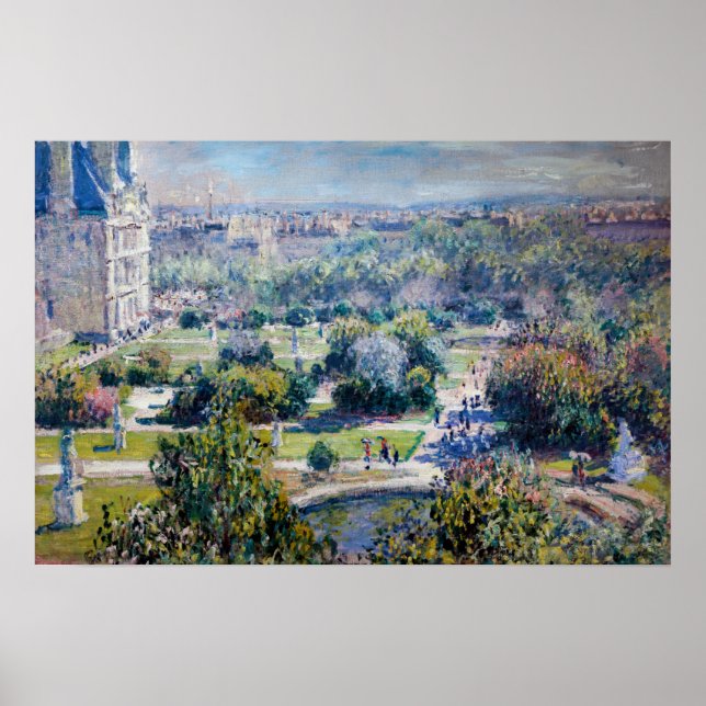 Claude Monet - Die Tuileries Gärten Poster (Vorne)