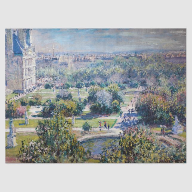 Claude Monet - Die Tuileries Gärten Seidenpapier (Vorderseite)