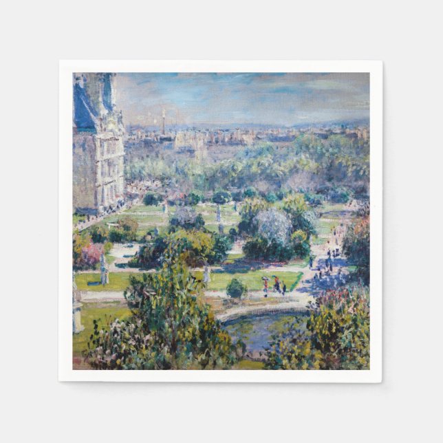 Claude Monet - Die Tuileries Gärten Serviette (Vorderseite)