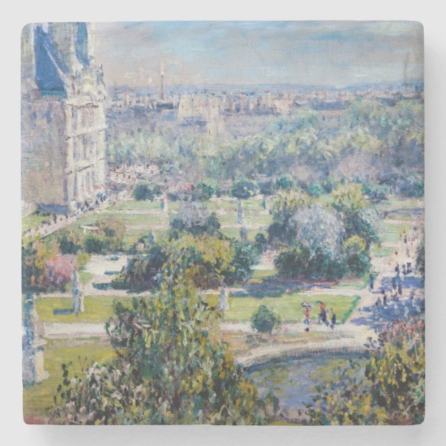 Claude Monet - Die Tuileries Gärten Steinuntersetzer (Vorderseite)