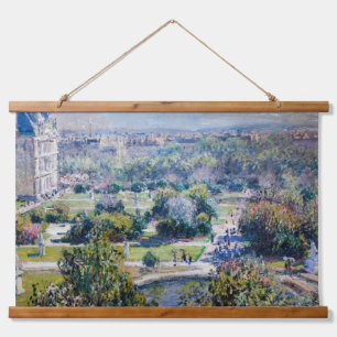 Claude Monet - Die Tuileries Gärten Wandteppich Mit Holzrahmen