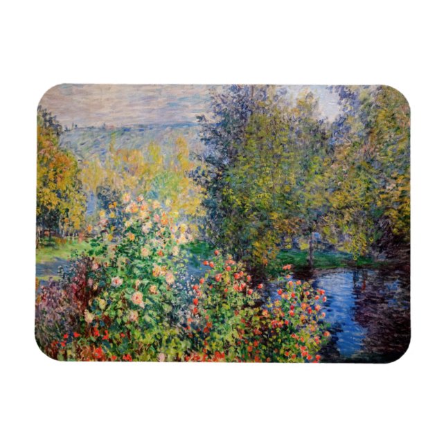 Claude Monet - Ecke des Gartens am Montgeron Magnet (Horizontal)