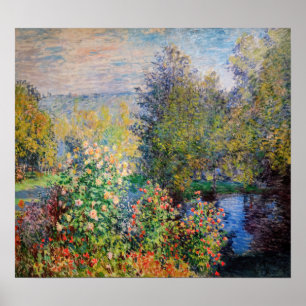 Claude Monet - Ecke des Gartens am Montgeron Poster