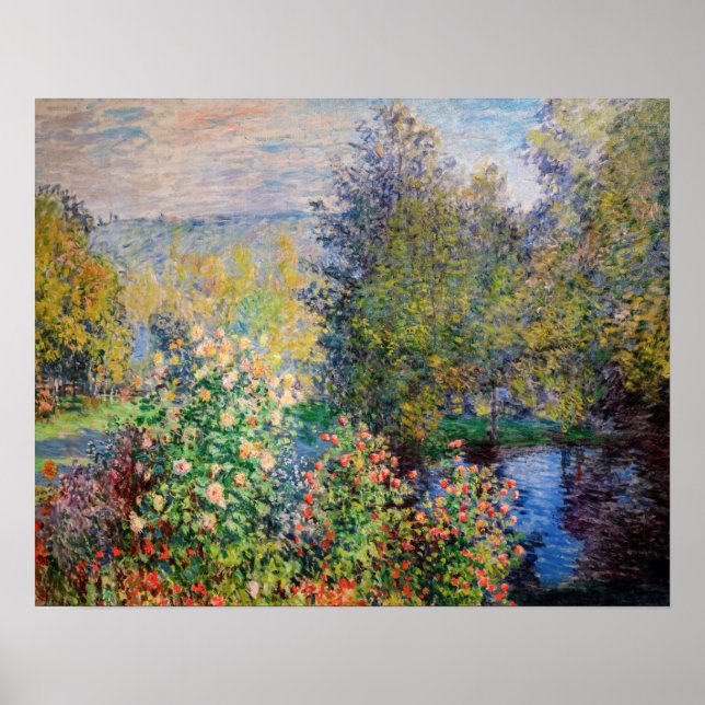 Claude Monet - Ecke des Gartens am Montgeron Poster (Vorne)