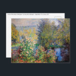Claude Monet - Ecke des Gartens am Montgeron Postkarte<br><div class="desc">Ecke des Gartens bei Montgeron / Coin de jardin a Montgeron - Claude Monet,  Oil on Leinwand,  1876</div>