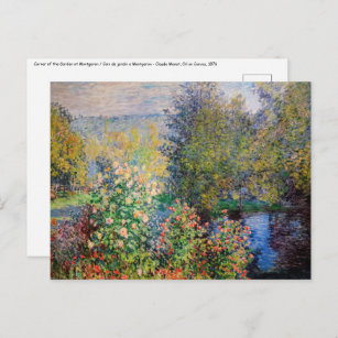 Claude Monet - Ecke des Gartens am Montgeron Postkarte