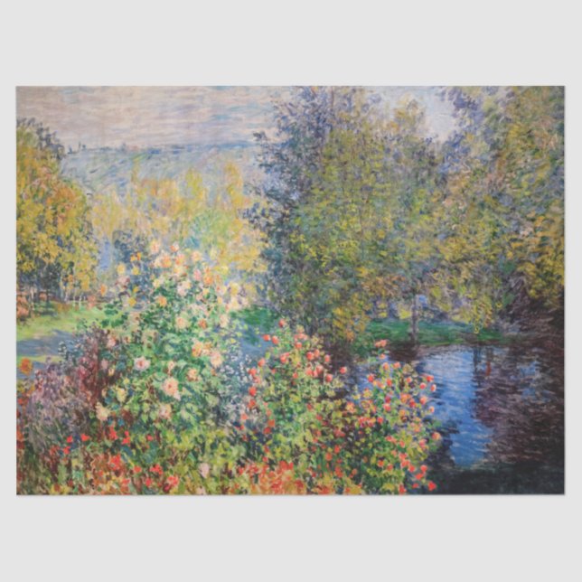 Claude Monet - Ecke des Gartens am Montgeron Seidenpapier (Vorderseite)