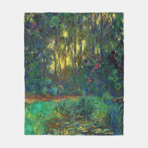 Claude Monet - Ecke eines Teiches mit Wasserlilien Fleecedecke
